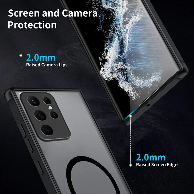 Sleek Magnetic Matte Shockproof Phone Case