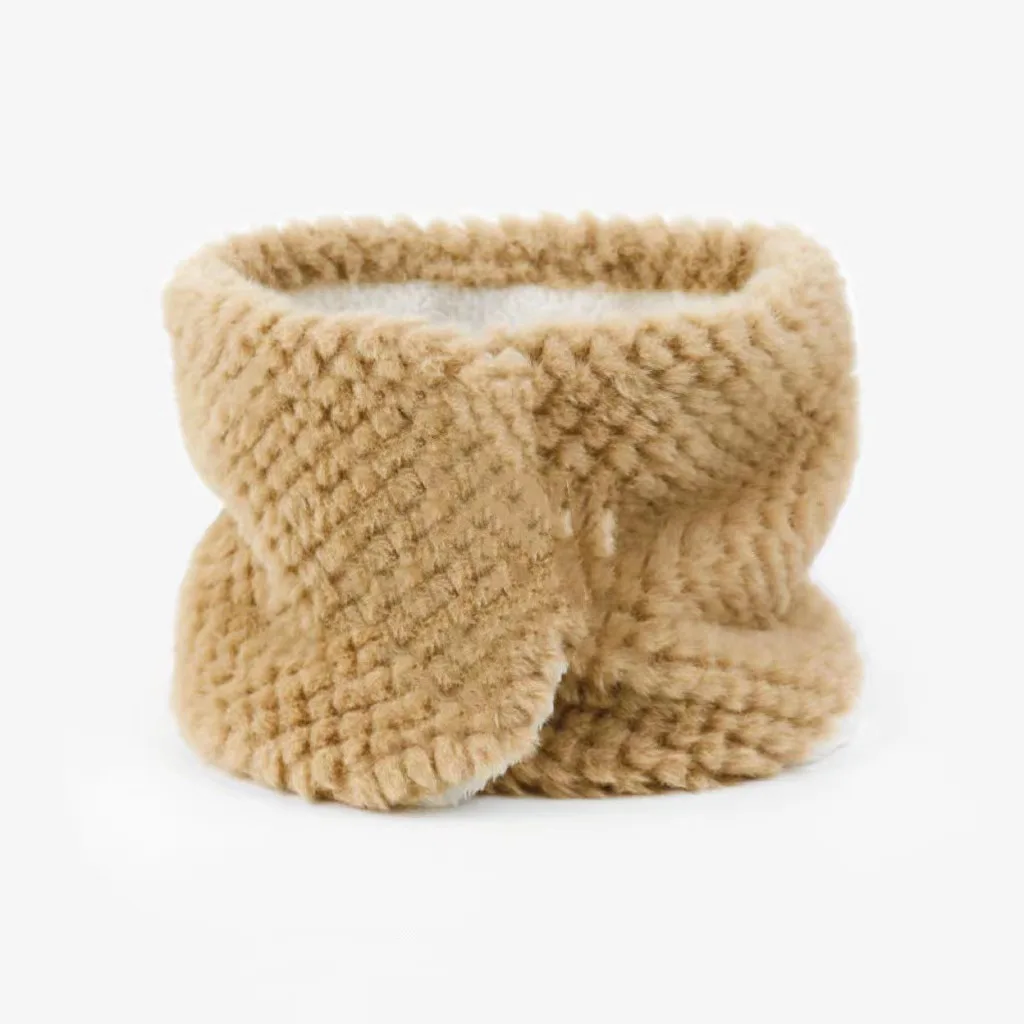 New Plush Scarf Winter Women Solid Color Ring Scarf All-match Thick Imitation Rabbit Fur Scarf Women Luxury  Feminino Inverno