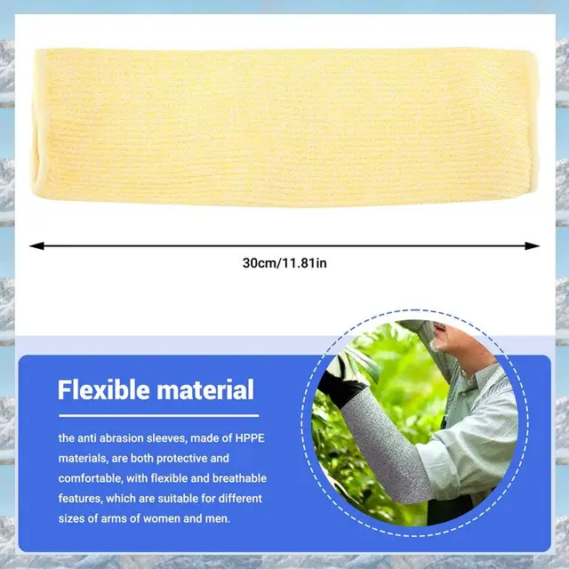 2025 New-4 Pair Cut And Burn Resistant Sleeves Arm Protection Sleeves Forearm Protectors For Thin Skin And Bruising 30Cm 6