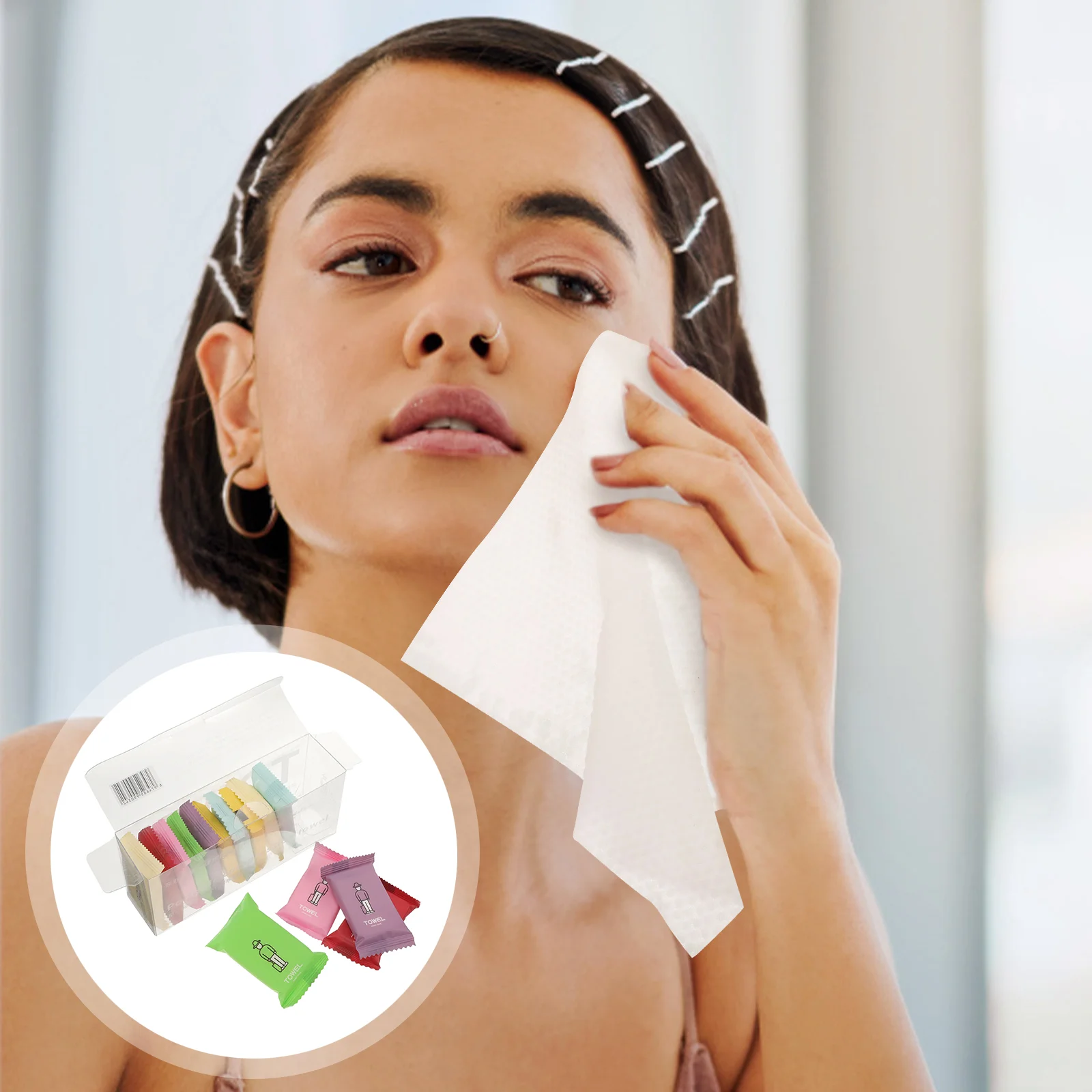 

14 Pcs Compressed Face Towel Small Tablet Travel Wash Towels Mask Outdoor Supply Camping Washcloths
