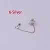 Boucles d'oreilles tendance en acier inoxydable pour femmes, 1 pièce, chaîne à Double perçage, fleur coréenne, Zircon, clous de perçage, bijoux à la mode