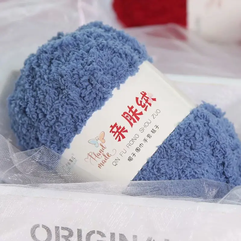 Chenille Plush Chunky Yarn for Knitting Sweater Scarf Blankets, Soft Coral Velvet Crochet Thread, DIY Bag Hat Doll, 45Color, 50g 4