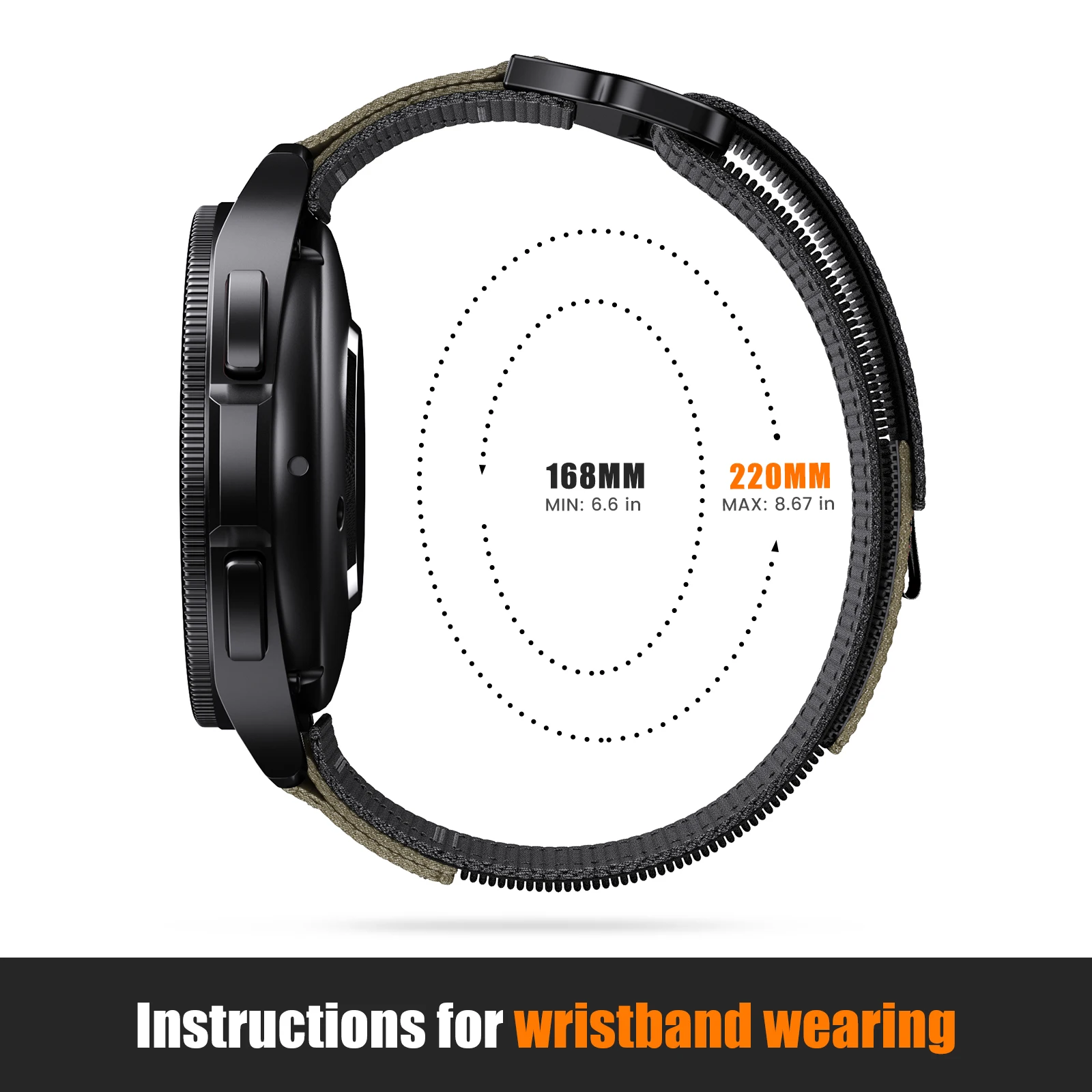Versatile Nylon Strap – Easy Fit Replacement Wristband in Multiple Sizes
