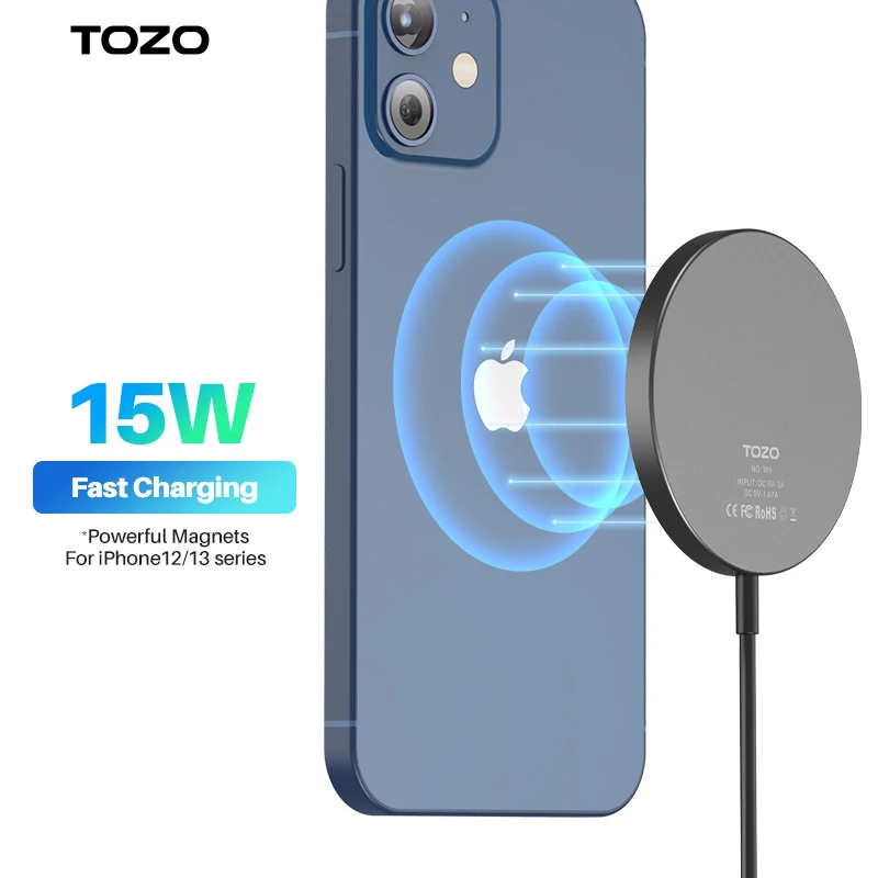 

Bluetooth-наушники TOZO W6 магнитные, 15 Вт, с зарядным устройством
