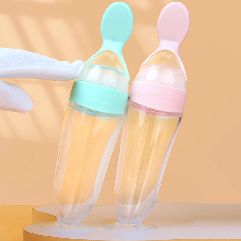 Baby Spoon Bottle Feeder Dropper Silicone Spoons for Feeding Medicine Kids  Toddler Cutlery Utensils Children Accessories Newborn