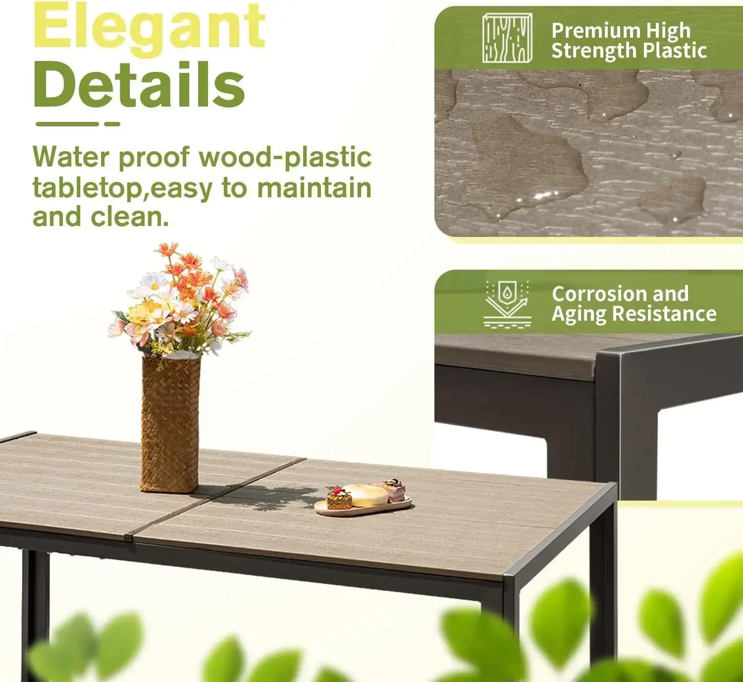 Patio Dining Set 7 Pieces Outdoor Furniture 3