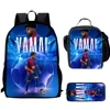 1/3pcs Backpack  Football Star Lamine Yamal School Bag for Boy Girl with Lunch Bag Pencil Box Backpack for Child Rucksack