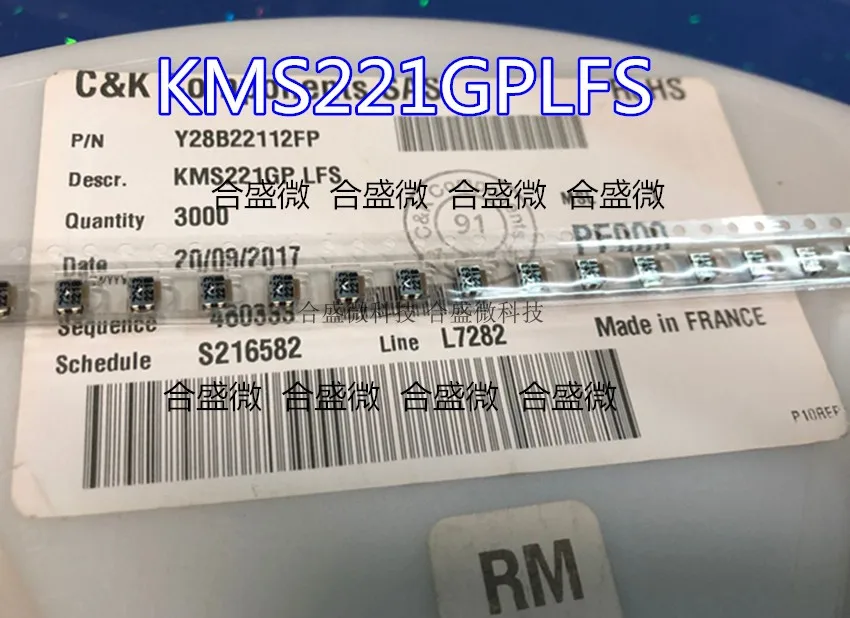 French C & K Kms221Gplfs Testa Piatta Piccola Tartaruga Touch Interruttore Laterale Patch 4 Piedi Cellulare Micro Movimento