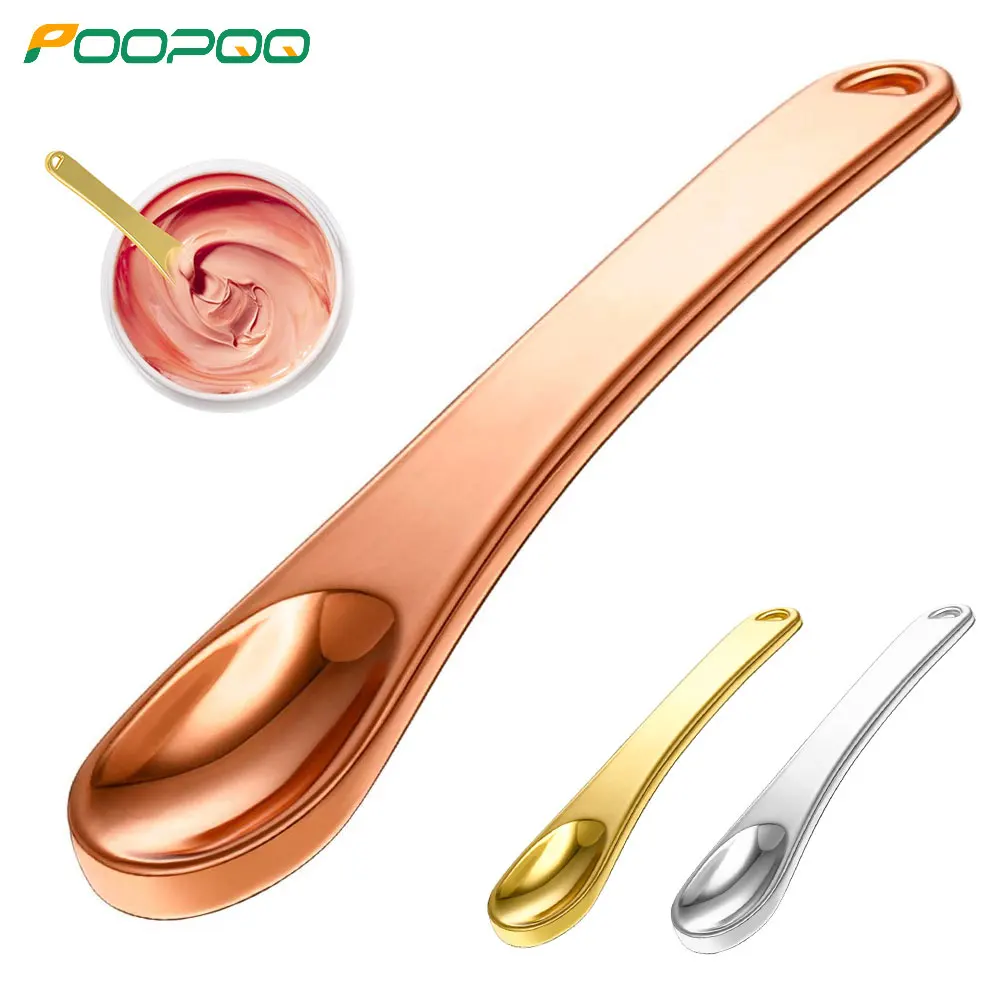 Massage Stick Mini Metal Makeup Spatula Skin Care Cosmetic Spoon Reusable Applicator, Beauty Scoop for Facial Cosmetic,Face Mask 19pcs set silicone measuring cup for epoxy resin include reusable measuring cup precise scale mini pouring cup stir stick
