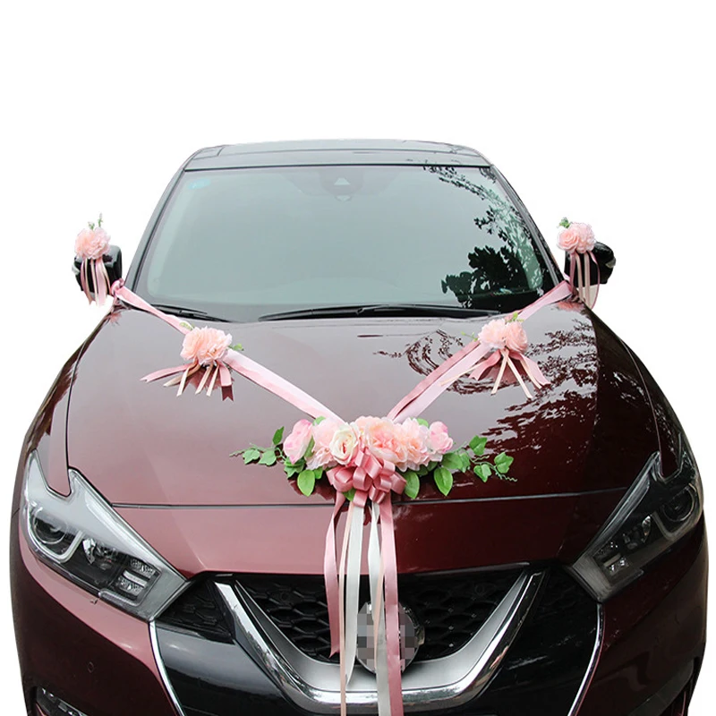 Addobbi floreali Matrimonio Composizioni fiori centrotavola Auto sposi - produzione rose
