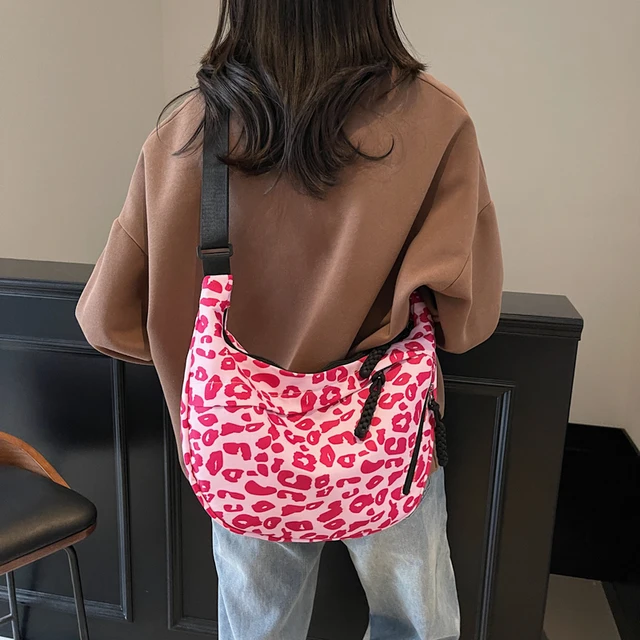 小物 Polartec Sling Bag Leopard Women's Vintage Crossbody Bag Large Capacity Trendy Sling