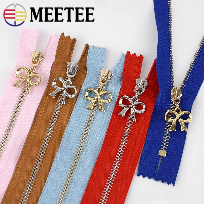 

5/10Pcs Meetee 15-30cm 3# Metal Zippers Close-end Zipper for Pocket Bags Zips Auto Lock Zip DIY Decor Garment Sewing Accessories