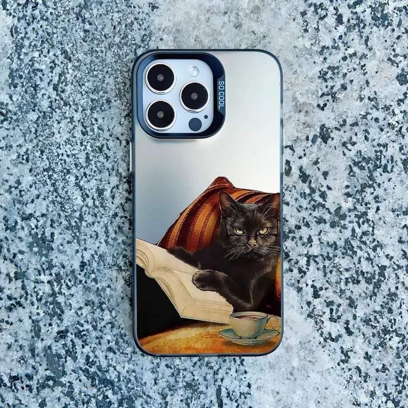 Lustige Katzen-Alltagsleben-Handyhülle für iPhone 11, iPhone 17, 16, 13, 15 Pro Max, 12 Pro Max, 13 Mini, 15 Plus – Stoßfeste Laser-Cover – Detail 9