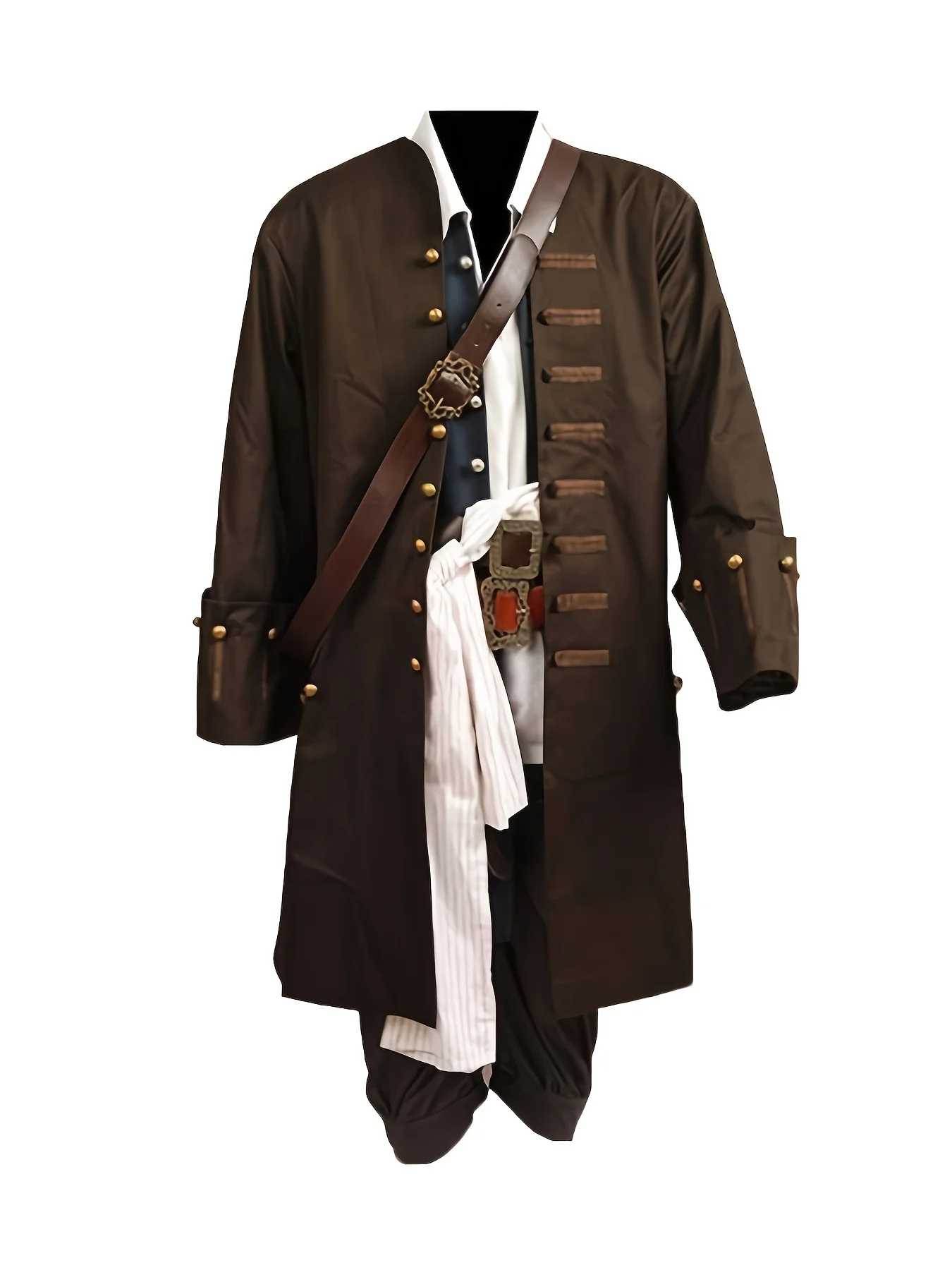 Film pirati dei caraibi Costume Cosplay Jack Sparrow Cosplay Set completo CostumeFor Men Adult - immagine 2