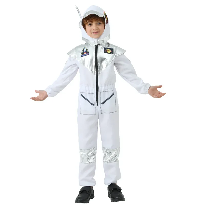 

Deluxe Boys Girls White Space Astronaut Costume Suitable For Book Week Halloween Carnival Out Space Themed Party Kids Costumes