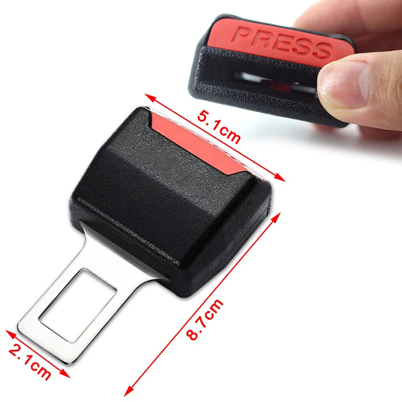 2pcs Car Seat Belt Clip Extender Safety Seatbelt Lock Buckle Plug Thick Insert Socket Converter Baby Safety Buckle Accessories
