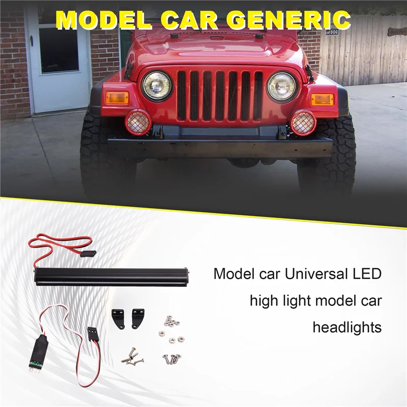 B86B-RC 자동차 지붕 LED 라이트 바 조정 가능한 모드 1/10 크롤러 SCX10 Wraith Capra TRX4 TRX6 CC01