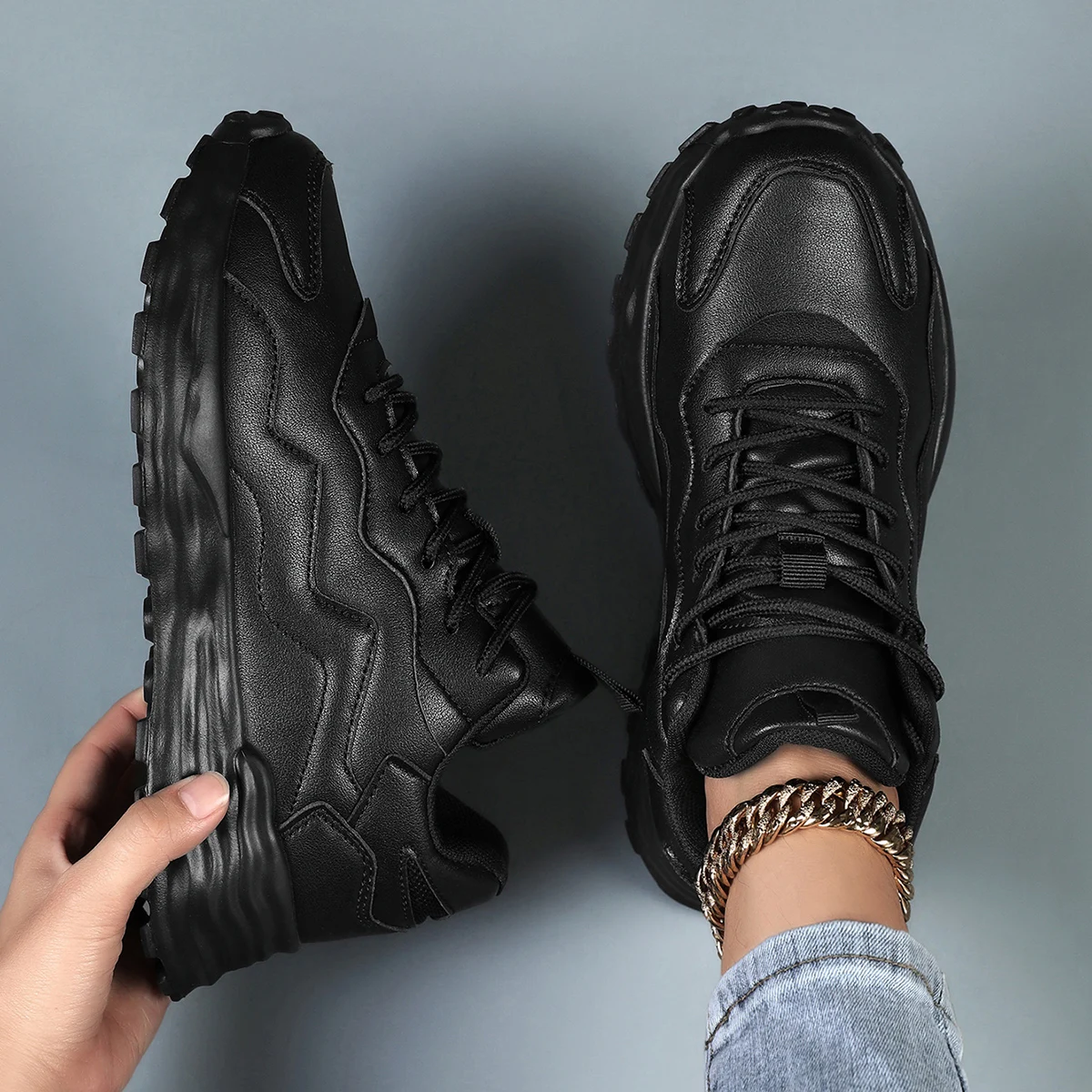 Fashion Woman Vulcanize Platform Casual Sneakers Women Flats Mesh Breathable Running Walking Shoes Chunky Sports Shoe 6