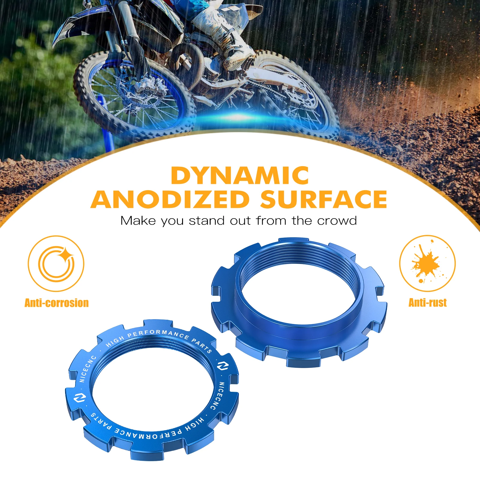 NICECNC Für Yamaha YZ125 YZ250 1990-2024 YZ250F YZ450F WR250F WR450F YZF WRF 250 450 426 Hinten Stoßdämpfer frühling Sitz Frühling Guide Kit – Detail 4