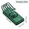 20000mAh Wireless Power Bank Fast Charging Built-in Quad Power Cable Mobile Phone Charger For Iphone 13 14 15 Xiaomi Samsung 6