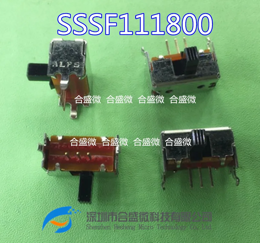 Japan Imported Alps Sssf111800 Slide Switch Direct Plug Horizontal 3-Leg 2-Gear Toggle Switch