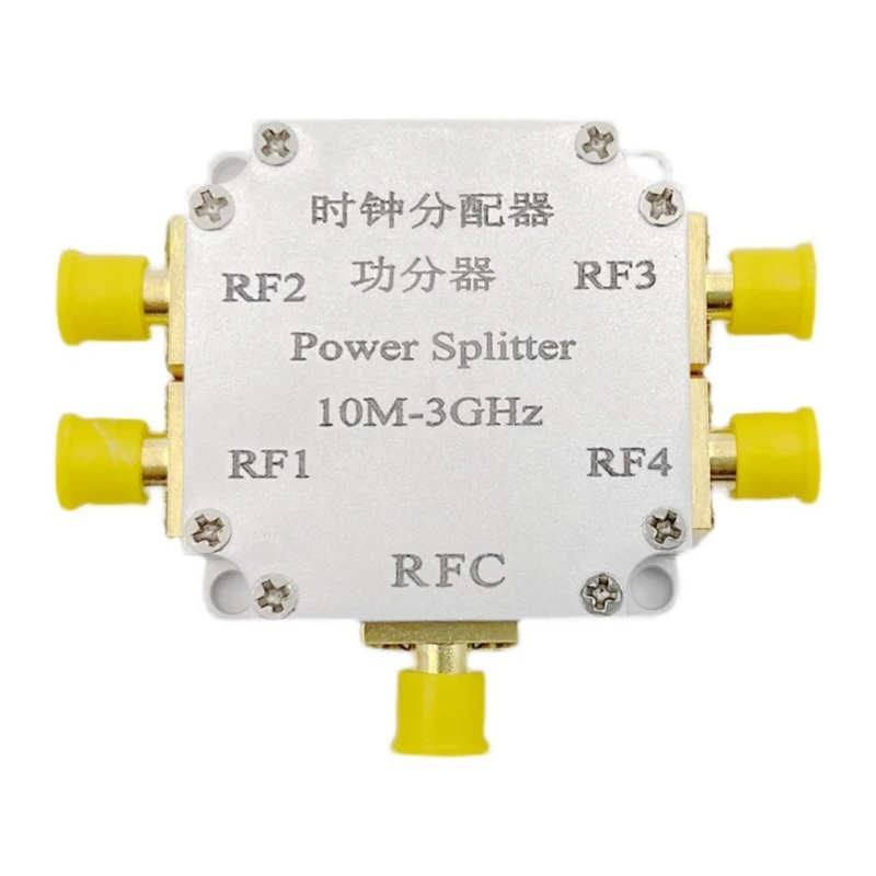 

SMA RF Power Divider 1 to 4 Power Splitter 10M-3G Clock Divider Power Divider Corrosion Resistant