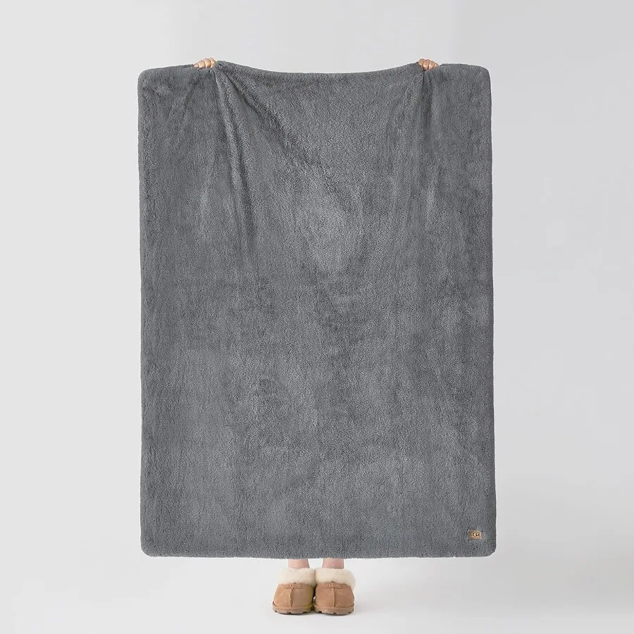 Euphoria Plush Faux Fur Throw Blanket Medium Weight Reversible Luxury Soft Throw for Couch Bed or Chair Hypoallergenic Machine