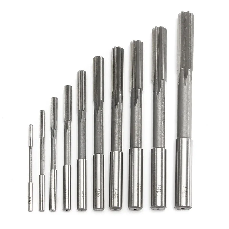 HSS Reamer 3-12mm Machine Reamer Set H7 Straight Shank Milling Chucking for Metal Steel Aluminum