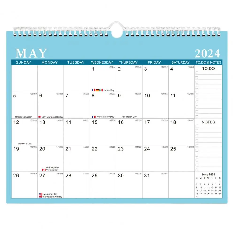 English Calendar 2024-2025 Wall Calendar Time Management Monthly Planner  Calendar for Home Office School - AliExpress