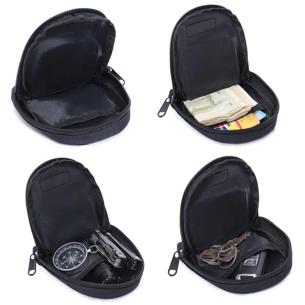 For Man Tactical Edc Pouch Key Wallet Card Holder Coin Purses Pouch Bag Keychain Zipper Pocket Outdoor Men Bag Coin Money Bags key organizer key case key purse key holder coin purse