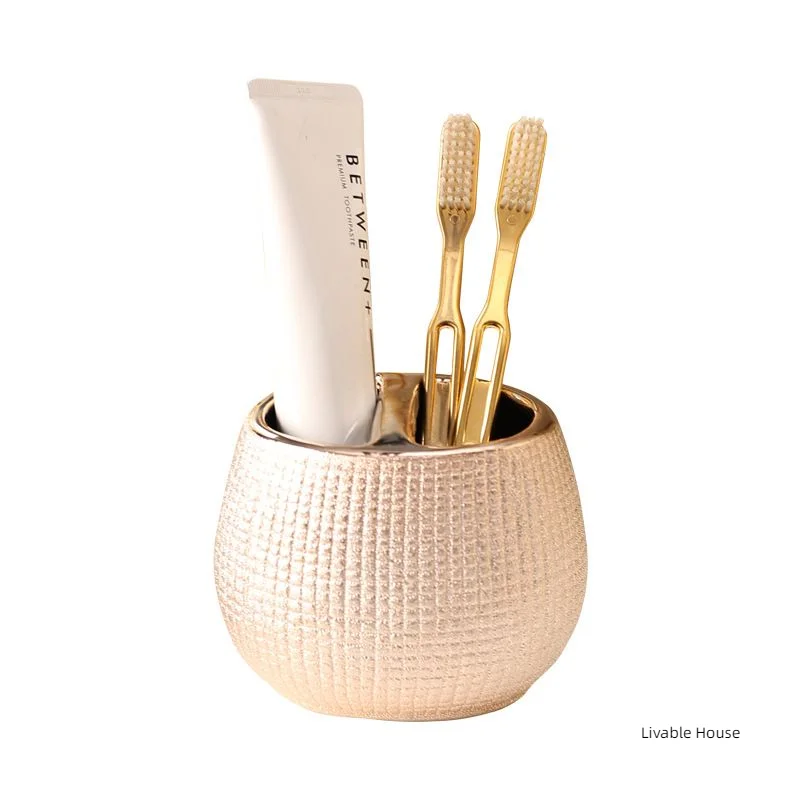 Bathroom Accessories Set Rose Gold Ceramic bathroom accessories
