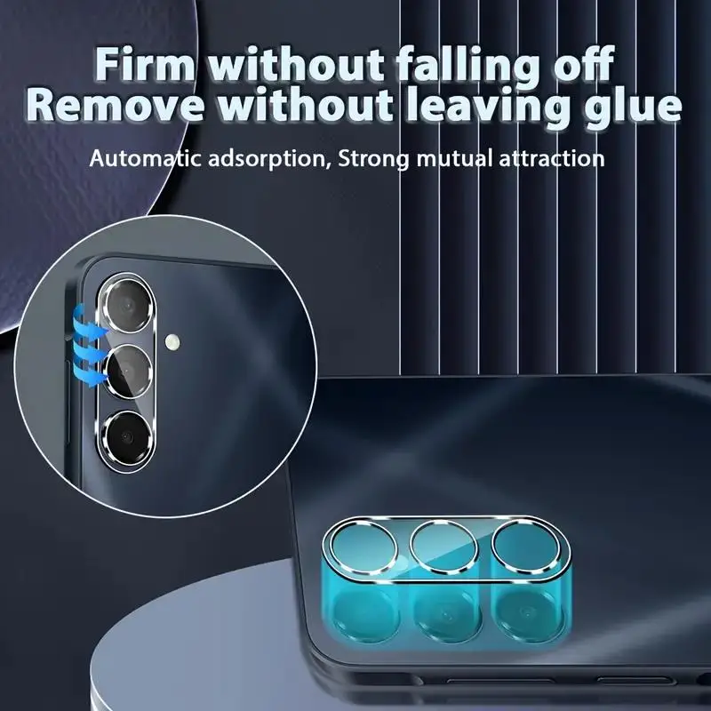 3-Pack 3D Full Cover Camera Lens Protector - HD Glass Protective Film