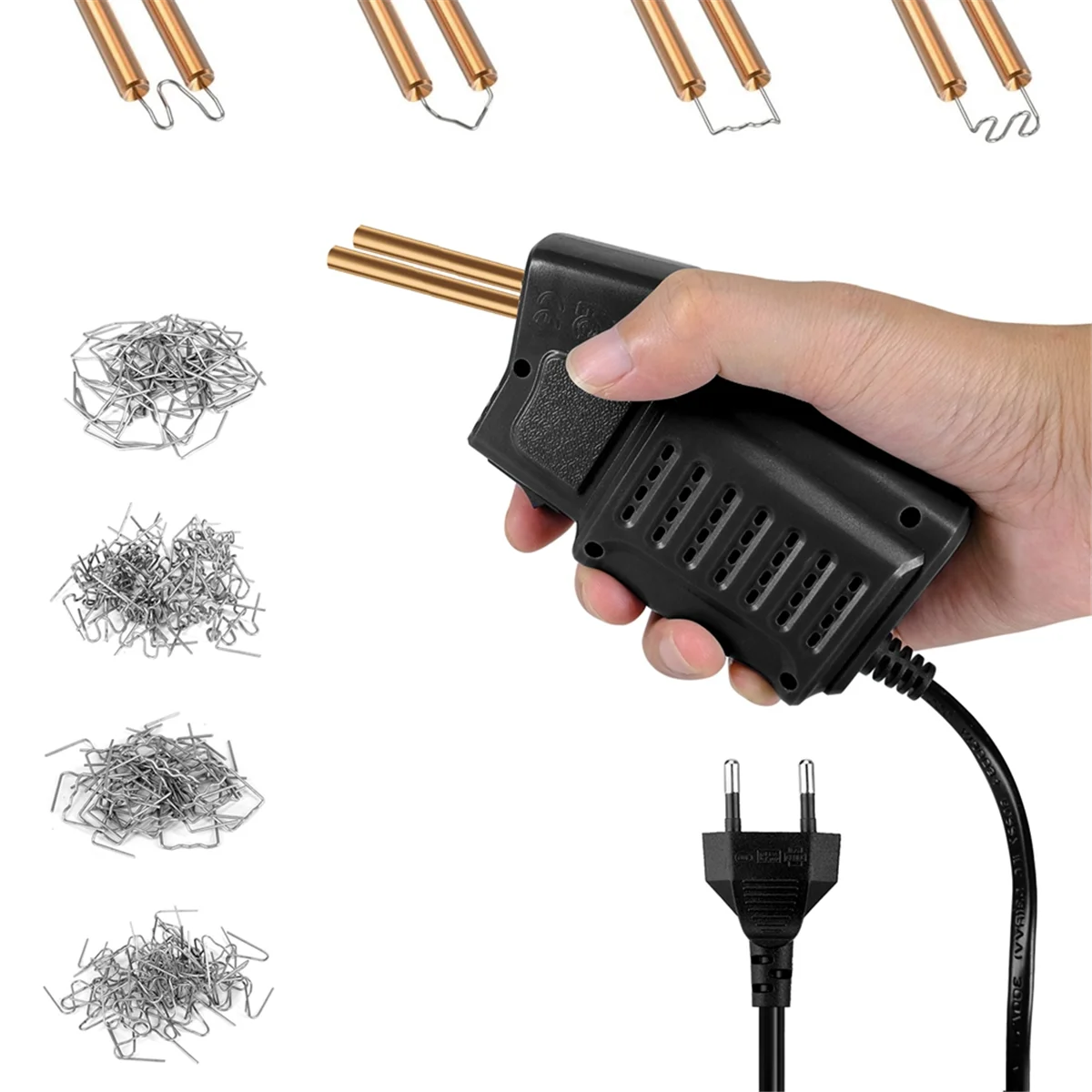 

Пластиковый сварочный аппарат, пластиковый сварочный аппарат, 200 шт., горячий степлер, комплект для ремонта бамперов, инструменты для ремонта бампера автомобиля, европейская вилка