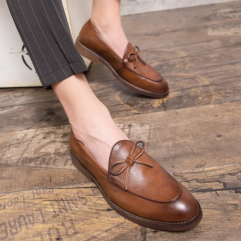 

Leather shoes men's genuine leather business formal casual middle-aged dad shoes soft sole spring breathable large size men's sh