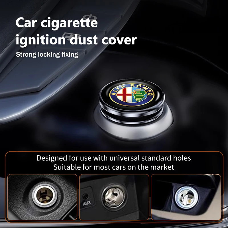 Auto Logo DustProof Car Cigarette Lighter Cover Decoration Cap