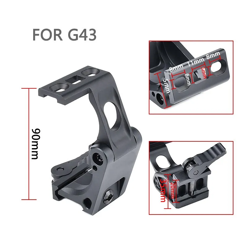 Wadsn Tactical Metal Scope Mount FAST FTC-AP G33 G43 Magnifie Foldable Base Hunting Riflescope Sight