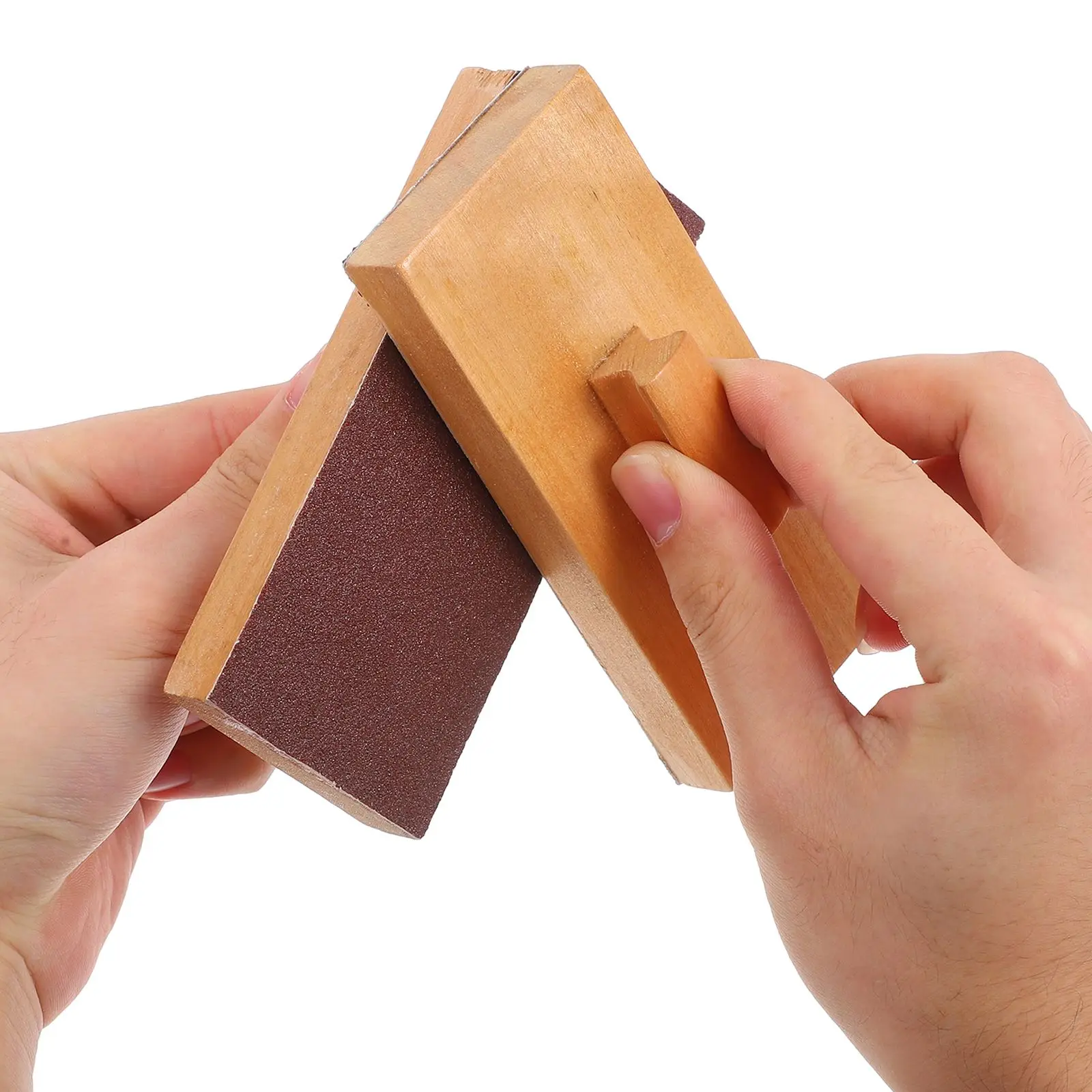 1 Pair Wooden Sand Block Castanet Orff Percussion Instrument Children Early Educational Toys