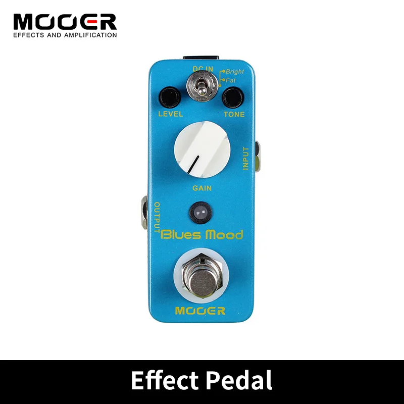 

MOOER Blues Mood Overdrive Guitar Effect Pedal Blues Style 2 Modes(Bright/Fat) True Bypass Full Metal Shell Guitar Pedal