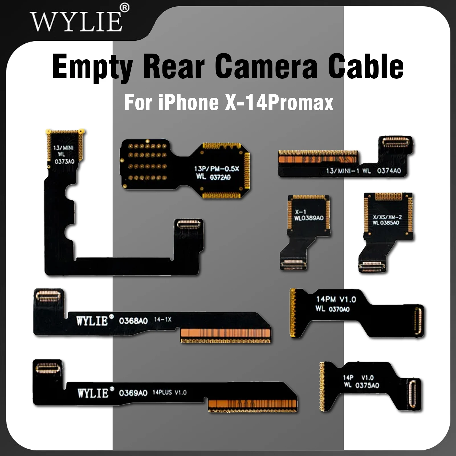 WYLIE Empty Back Rear Camera Flex Cable For iPhone X XS Max 12 13 14 14 ...