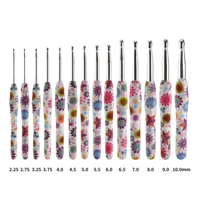 *Rubber Grip Extra Long Crochet Needles 6