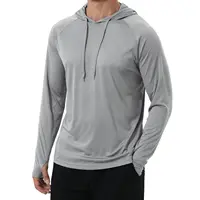 Men's Long Sleeve Hooded Sweatshirt UPF 50+ Sun Protection Athletic Gym Fishing Cycling Quick Dry Tops 1
