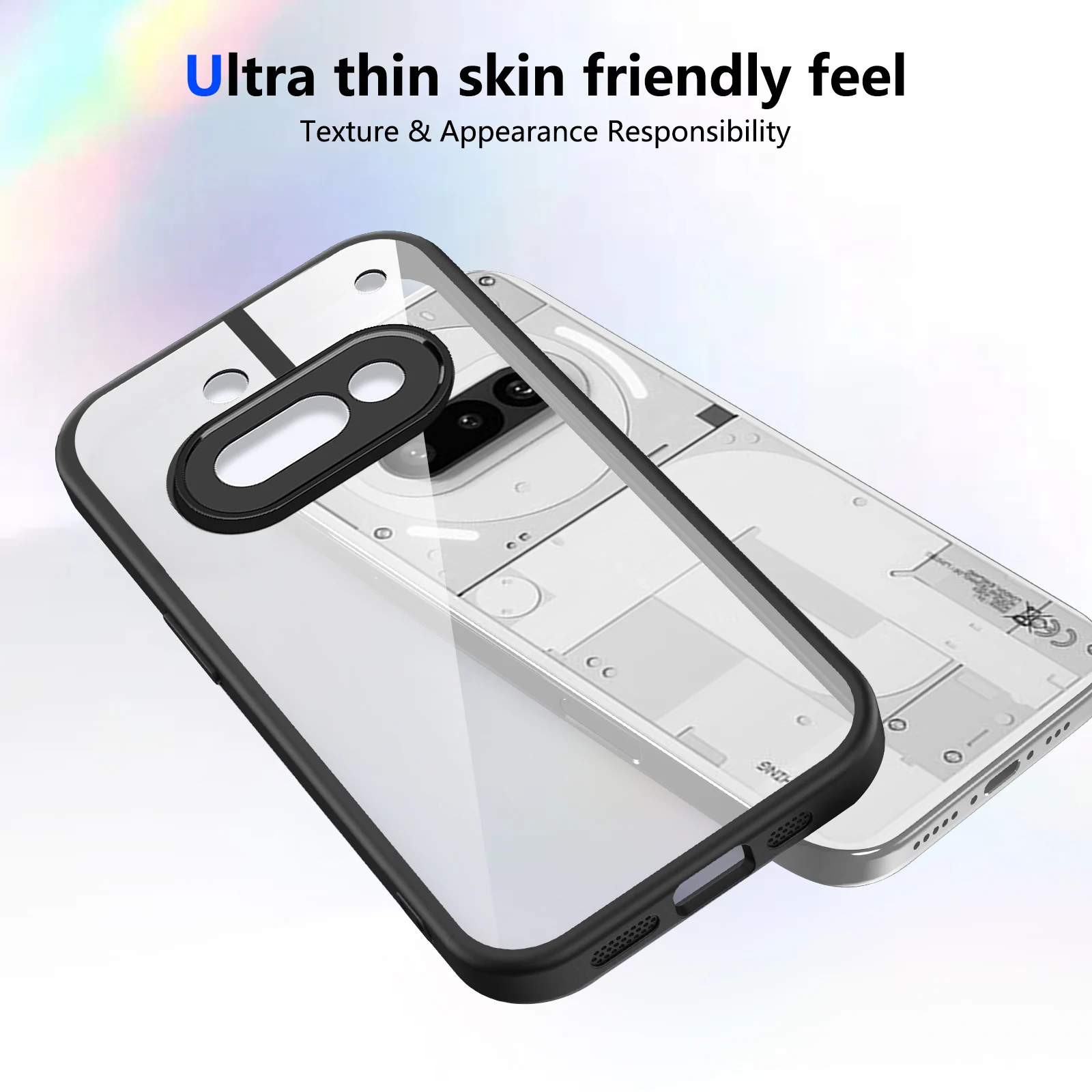 Transparent Shockproof Protective Back Cover Case