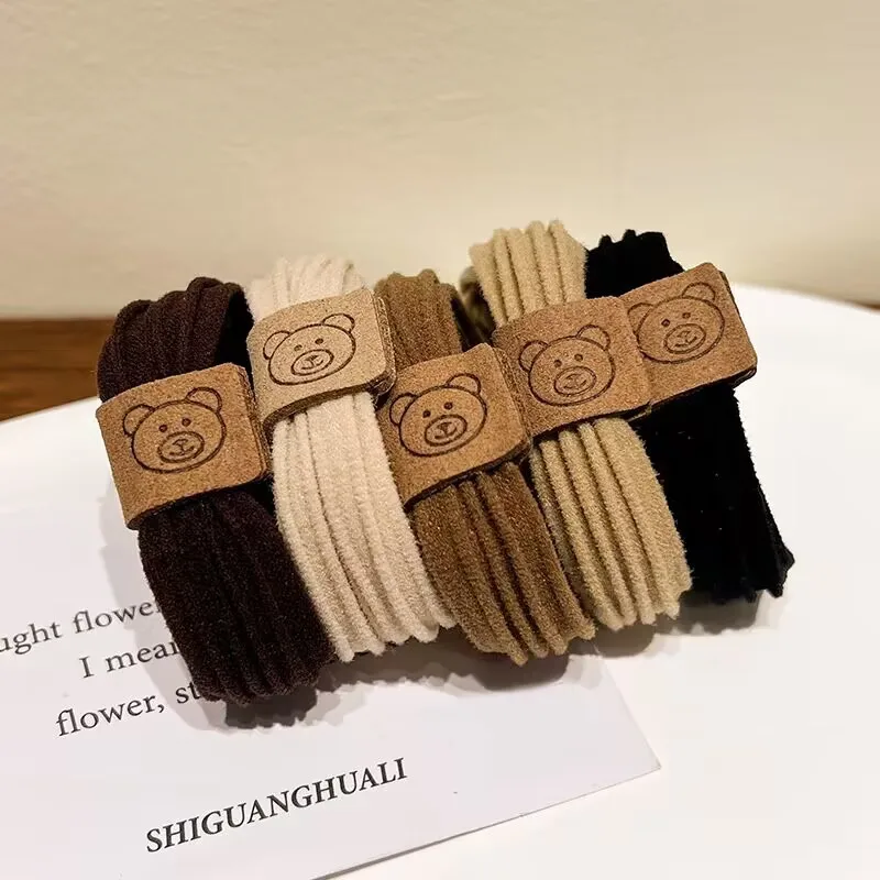 Nahtloser Bärenkopf-Haargummi mit hoher Elastizität, langlebiges hohes Pferdeschwanz-Zubehör, Handtuchring-Haarseil – Detail 5