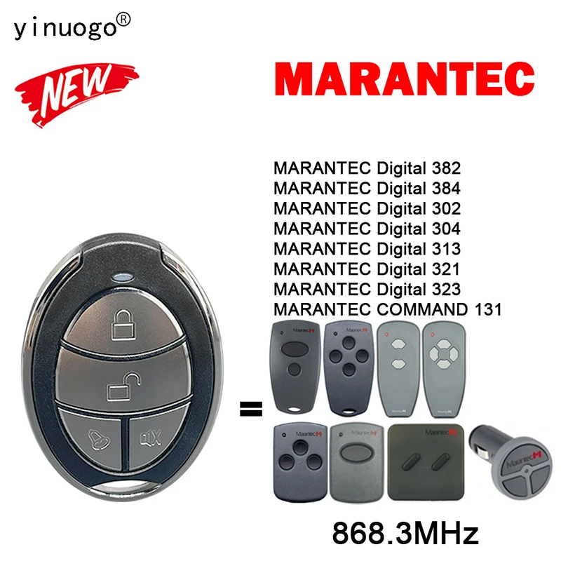 MARANTEC Digital 868MHz 304 302 321 313 382 384 COMMAND 131 차고 게이트 원격 제어 868 전기 도어 오프너 원격 제어
