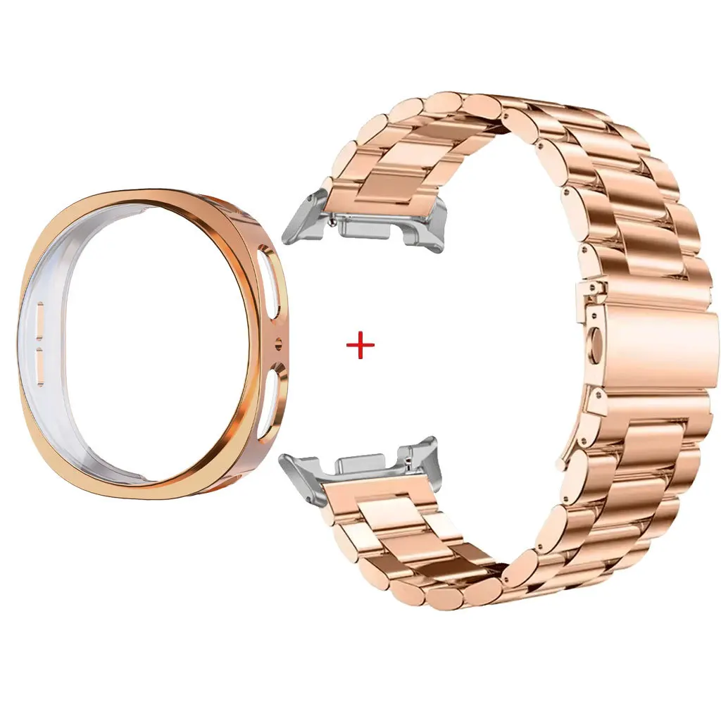 Luxury Stainless Steel Metal Strap with Full Coverage Case - Premium Bracelet Accessory