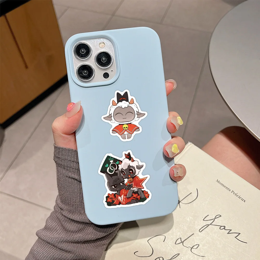 60PCS Cult of The Lamb 스티커 낙서 스티커 DIY 일기 전화 케이스 수제 스크랩북 미적 스티커
