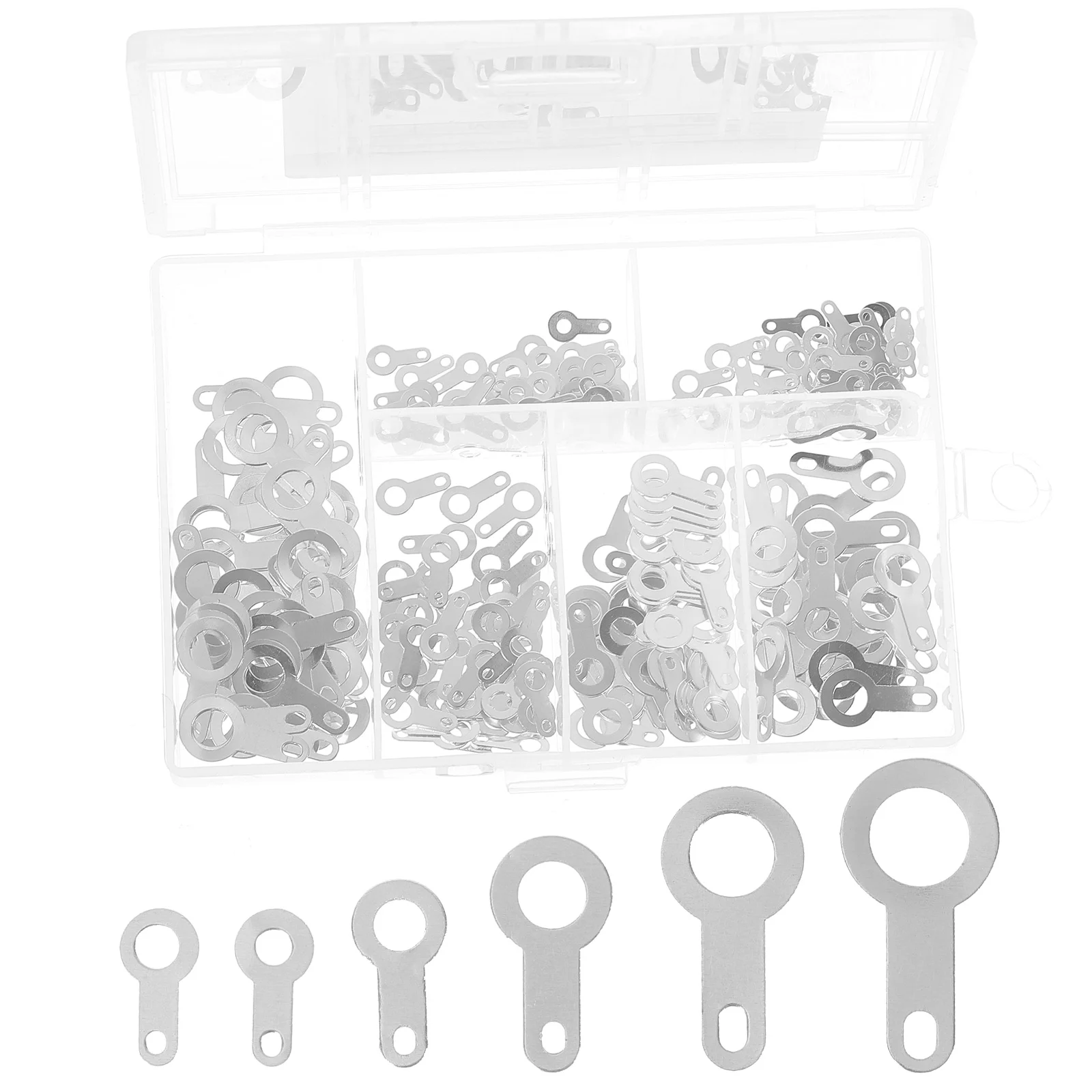 

300pcs 2- 6 Copper Plated Flat Washers, Single Welding Terminal Washers, Flat Washer Set