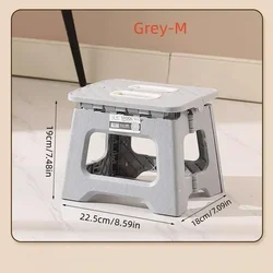 Portable Folding Saddle Chair - Thickened Plastic for Outdoor Camping & Fishing (Grey)