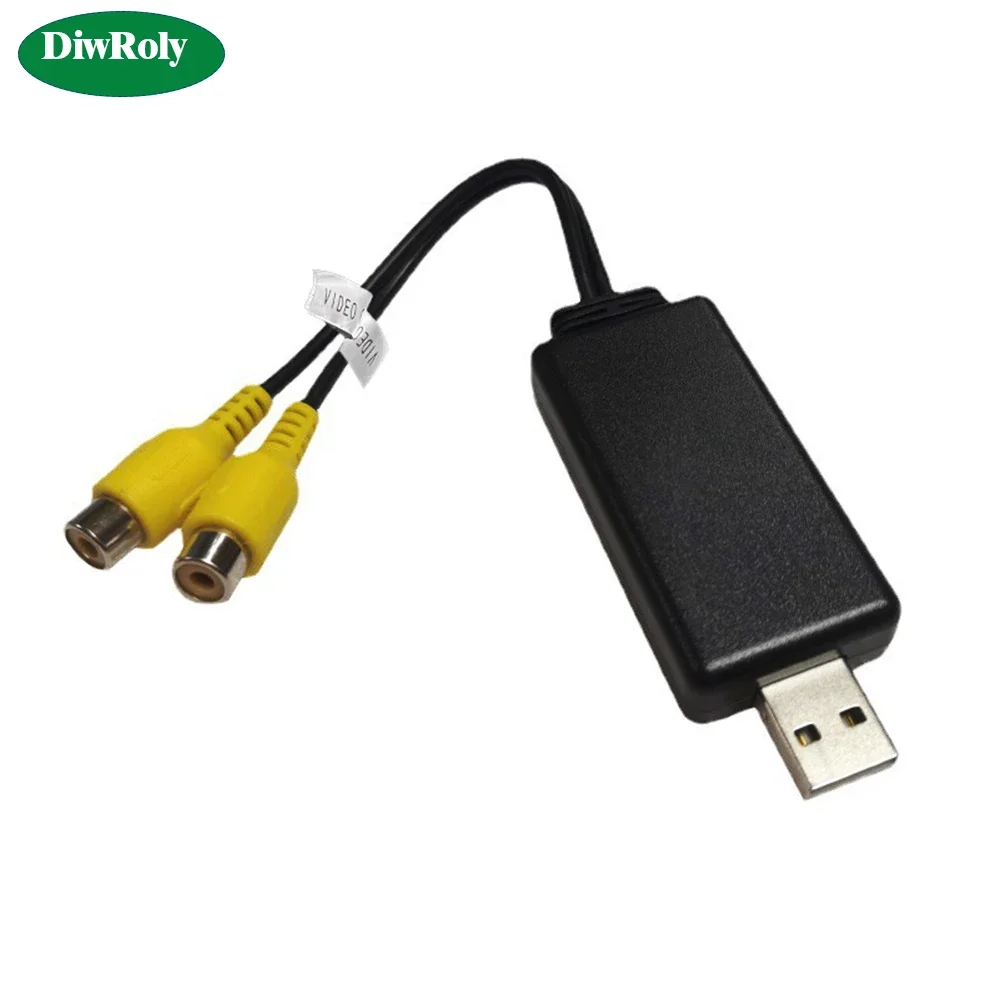 מתאם יציאת וידאו USB ל-Cvbs לממשק RCA כבל יציאת USB 2 יציאות וידאו לרדיו לרכב אביזרים לנגן טלוויזיה אנדרואיד
