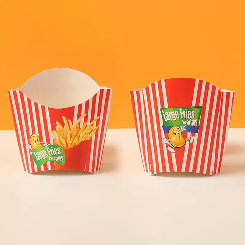 50PCS Disposable Paper French Fry Box Cups for Snacks, Charcuterie, Fruit, Salad and Fr... - SKU PFFB2011 - UGI Packaging